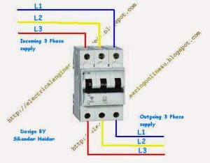 3 pole MCB wiring diagram