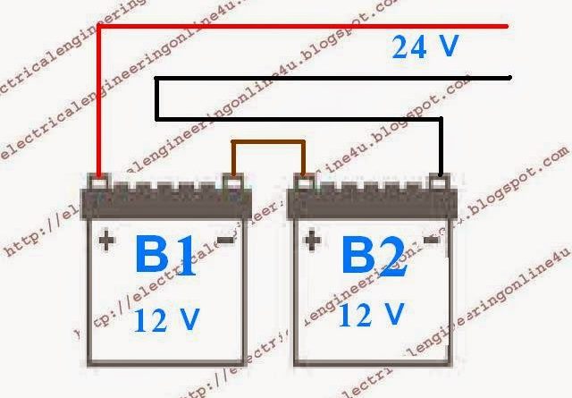 connecting batteries in series connection diagram