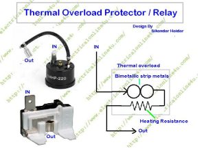 refrigerator thermal overload protector diagram