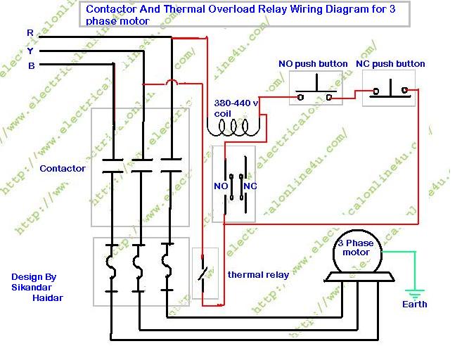 contactor wiring diagram DOL starter