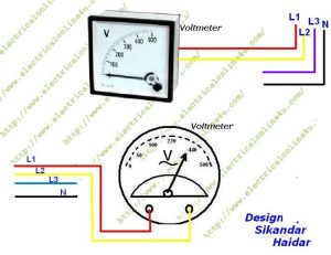 voltmeter 3 phase wiring
