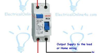 RCCB RCD wiring diagram