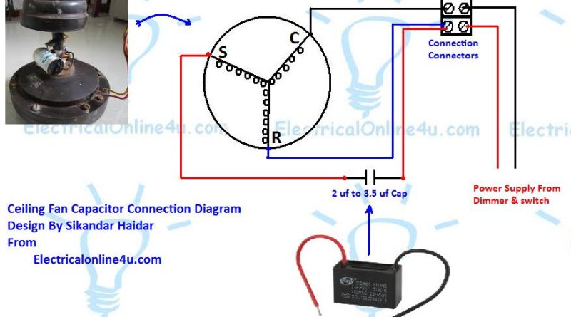 ceiling fan capacitor wiring diagram