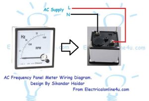 frequency meter Hz meter wiring diagram