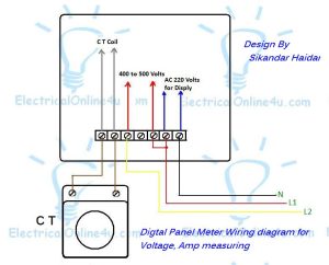 voltmeter ammeter hz meter wiring diagram
