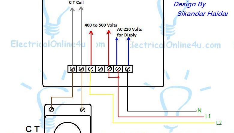 voltmeter ammeter hz meter wiring diagram