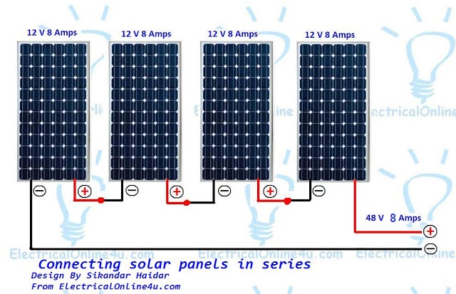 solar panels series wiring diagram