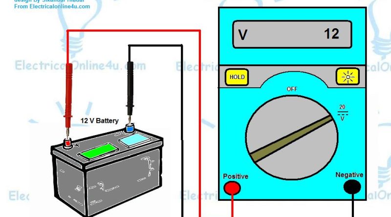 how to test battery voltage using multimeter