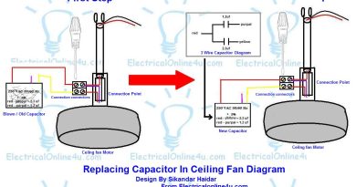 replacing capacitor in ceiling fan
