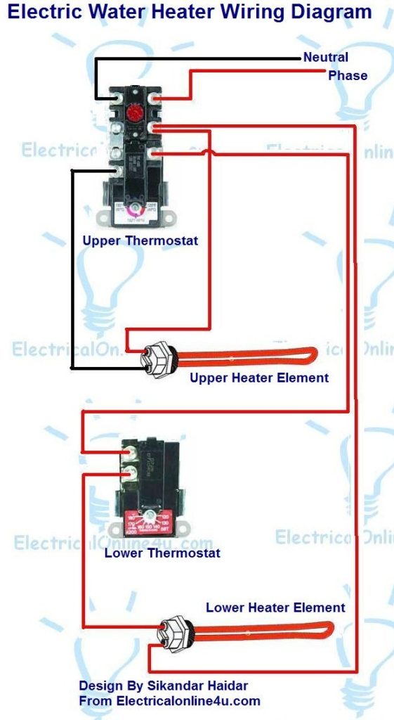 electric water heater wiring diagram