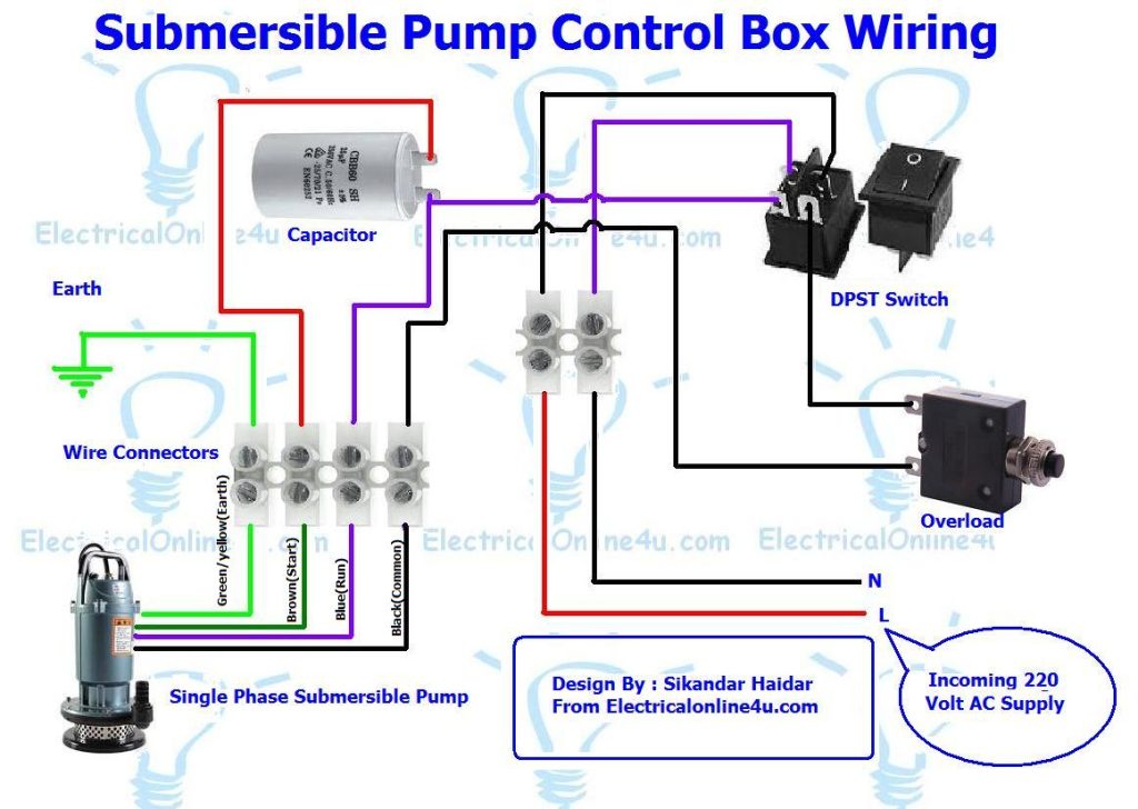 submersible pump control box wiring diagram