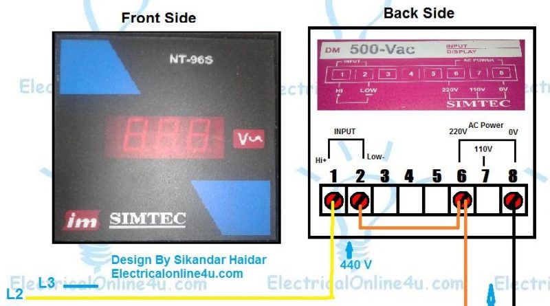 3 Phase Voltmeter Connection Diagram