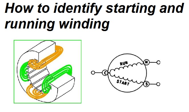how to identify starting and running winding