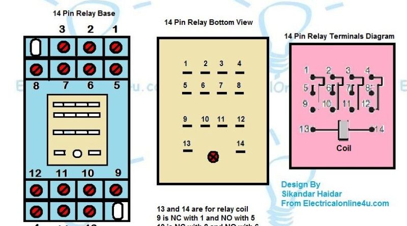 14 pin relay base wiring diagram