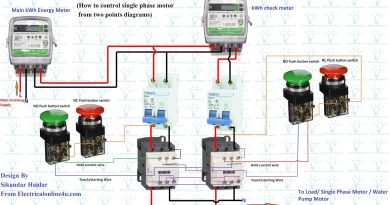 How to control single phase motor from two points