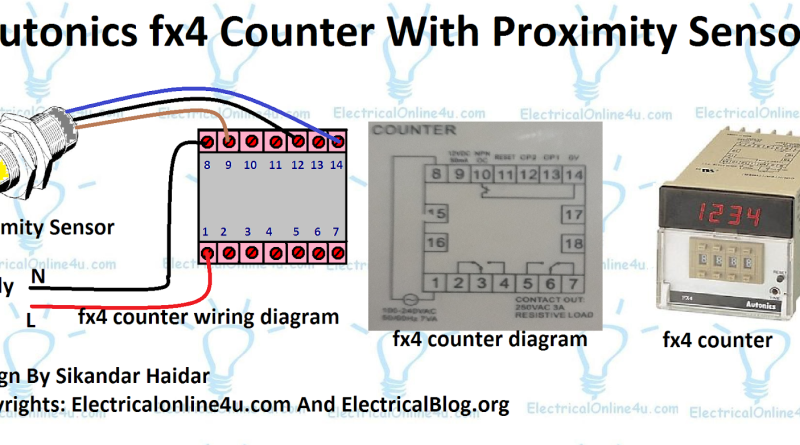 autonics fx4 counter with proximity sensor diagram