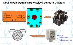 double pole double throw relay schematic