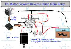 dc motor forward reverse using relay