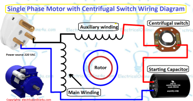 220 volt single phase capacitor start motor wiring diagram