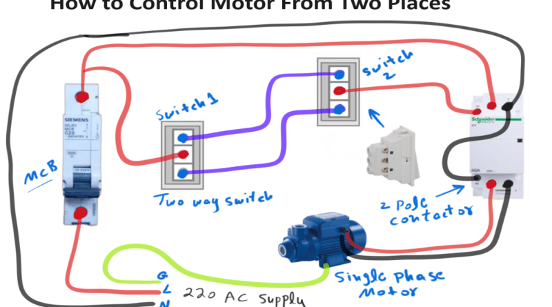 how to control motor from two places